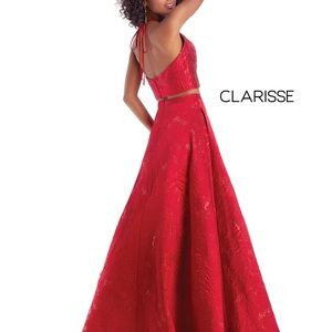 Clarisse Red Halter A-line Backless Dress size 14 New with Tags